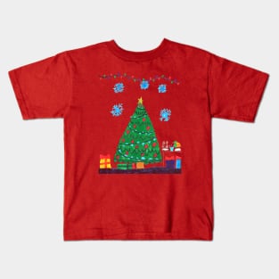 Christmas Tree Drawing Kids T-Shirt